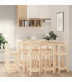 vidaXL 9 Piece Bar Set Solid Wood Pine