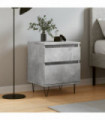 vidaXL Bedside Cabinet Concrete Grey 40x35x50 cm Engineered Wood