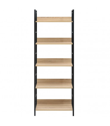 5-Layer Book Shelf Oak 60x27.6x158.5 cm Engineered Wood
