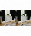 Radiator Covers 2 pcs White MDF 112 cm