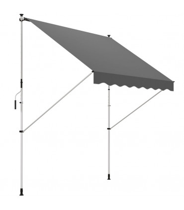 3x1.5m  Adjustable Outdoor Aluminium Frame Awning Grey