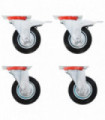 12 pcs Swivel Casters 100 mm