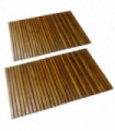 2 pcs Acacia Bath Mat 80 x 50 cm