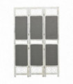 3-Panel Room Divider Grey 105x165 cm Fabric