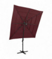 4-Tier Parasol with Aluminium Pole Bordeaux Red 250x250 cm