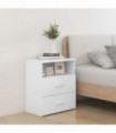 Bed Cabinet White 50x32x60 cm