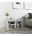 Bed Cabinets 2 pcs High Gloss White 40x30x40 cm Engineered Wood