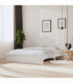 Bed Frame White Solid Wood 180x200 cm 6FT Super King