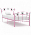 Bed Frame with Football Design Pink Metal 90x200 cm