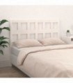 Bed Headboard White 125.5x4x100 cm Solid Wood Pine