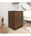 Bedside Cabinet Brown Oak 38x35x56 cm Engineered Wood