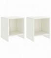 Bedside Cabinets 2 pcs White 35x30x40 cm Solid Pinewood