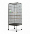 Bird Cage Black 54x54x146 cm Steel