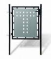 Black Single Door Fence Gate 100 x 125 cm