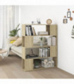 Book Cabinet Room Divider Sonoma Oak 100x24x124 cm