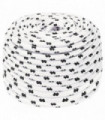 vidaXL Braided Boat Rope White 6 mmx25 m Polyester