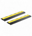 Cable Protector Ramps 2 pcs 2 Channels Rubber 101.5 cm