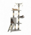 Cat Tree with Sisal Scratching Posts 138 cm Grey