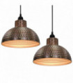 Ceiling Lamps 2 pcs Semi-spherical Copper Colour