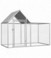 Chicken Coop 2x1x1.5 m Galvanised Steel