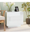 Coffee Table High Gloss White 51x50x45 cm Engineered Wood