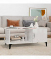 Coffee Table High Gloss White 90x50x40 cm Engineered Wood