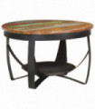 Coffee Table Ø68x43 cm Solid Reclaimed Wood