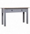 Console Table Grey 110x40x72 cm Solid Pine Wood Panama Range