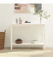 Console Table White 110x40x80 cm Solid Wood Pine