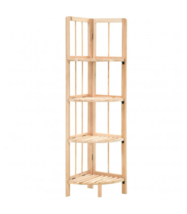 Corner Shelf Cedar Wood 27x27x110 cm