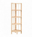 Corner Shelf Cedar Wood 27x27x110 cm