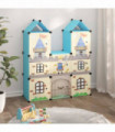 Cube Storage Cabinet for Kids with 8 Cubes Blue PP