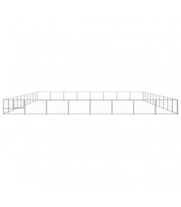 Dog Kennel Silver 80 m² Steel