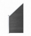 Fence Panel WPC 95x(105-180) cm Black