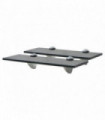 vidaXL Floating Shelves 2 pcs Glass 30x20 cm 8 mm