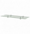 vidaXL Floating Shelves 2 pcs Glass 80x20 cm 8 mm
