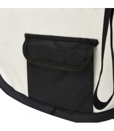 Foldable Dog Playpen with Carrying Bag Black 125x125x61 cm