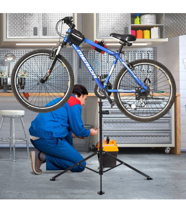 Folding Bike Cycle Bicycle Maintenance Repair Stand Rack Tool Adjustable HOMCOM