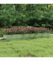vidaXL Garden Raised Bed 400x80x45 cm Galvanized Steel Silver