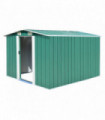 Garden Shed 257x298x178 cm Metal Green