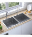 vidaXL Handmade Kitchen Sink Stainless Steel