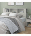 Headboard Cabinet Concrete Grey 200x18.5x104.5 cm