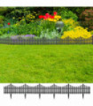 Lawn Edgings 17 pcs Anthracite 10 m PP