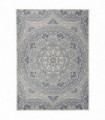 Outdoor Flatweave Rug 200x280 cm Blue Pattern