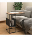 Side Table Black 55x36x59.5 cm Engineered Wood