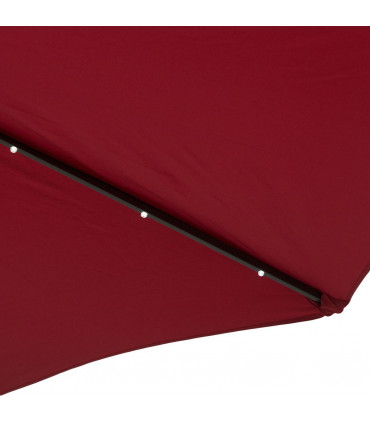 24 LED Solar Powered Parasol Umbrella-Wine Red