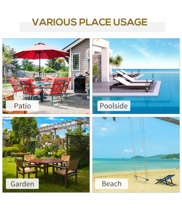 255cm Umbrella Outdoor Push Button Tilt Crank and Ribs  Dark Grey