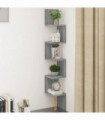 Wall Corner Shelf Grey Sonoma 20x20x127.5 cm Engineered Wood