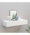 Wall-mounted Drawer Shelf White 60x23.5x10 cm MDF