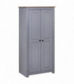 vidaXL Wardrobe Grey 80x50x171.5 cm Solid Pine Panama Range